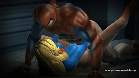 Spider man fucked a blonde on the street, which he saved