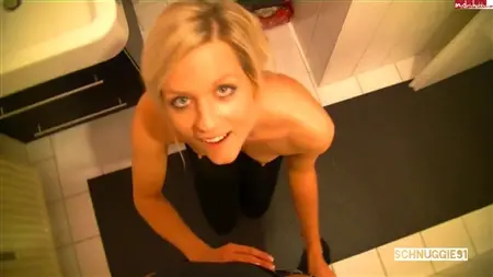 German amateur anal sex and a first -person blowjob