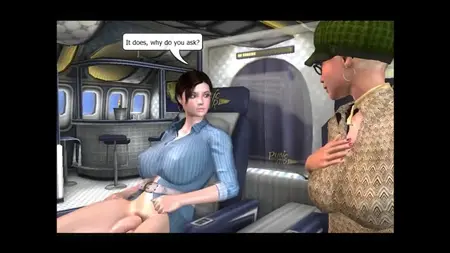 Aircraft passenger fucks with a girl trance