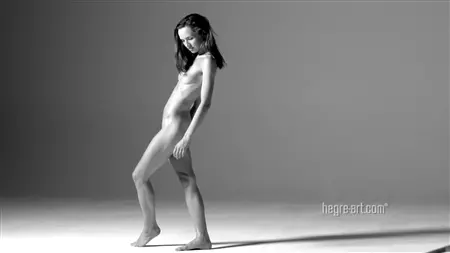 Attractive skinny participates in a nude photo shoot